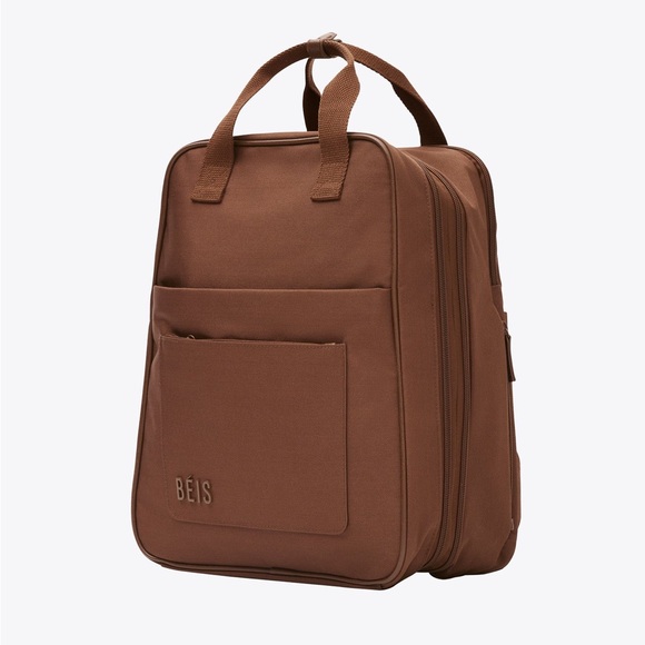 BEIS Handbags - BEIS The Expandable Backpack 
in Maple